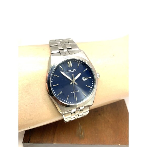 Citizen Men's Watch BM7330-59L Eco Drive Blue Dial Silver Stainless Steel 40mm - Picture 12 of 15